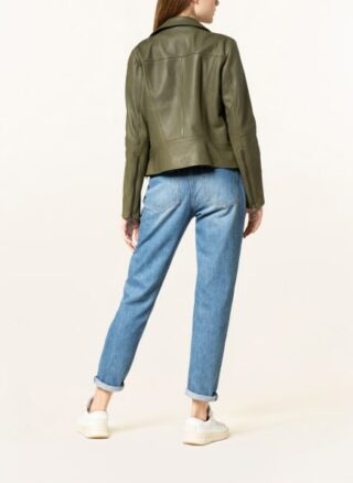 Boss Saleli Lederjacke Damen, Grün
