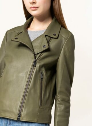 Boss Saleli Lederjacke Damen, Grün