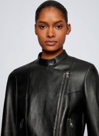 Boss Samaki Lederjacke Damen, Schwarz