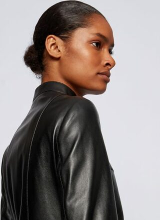 Boss Samaki Lederjacke Damen, Schwarz