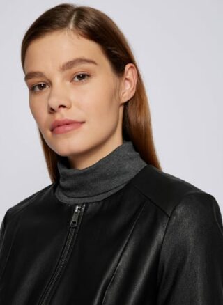Boss Sanoa Lederjacke Damen, Schwarz