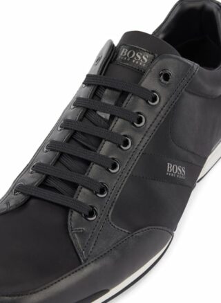 Boss Saturn Lowp Nyst Sneaker Herren, Schwarz