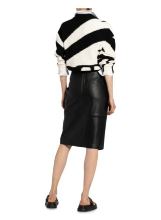 Boss Seloa Lederrock Damen, Schwarz