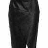Boss Seloa Lederrock Damen, Schwarz