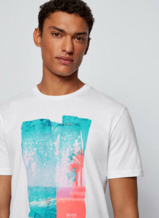 Boss Tepastel T-Shirt Herren, Weiß