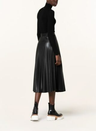 Boss Vaplita Plisseerock Damen, Schwarz