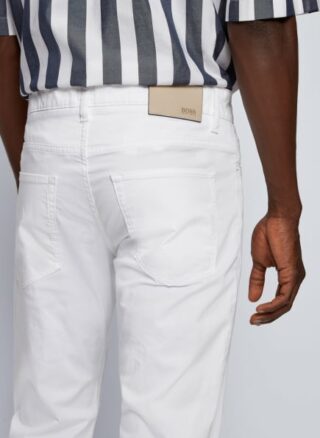 Boss delaware3 1 20 Slim Fit Jeans Herren, Weiß