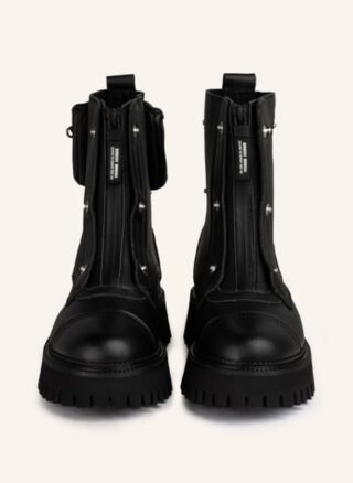 Bronx Biker Boots Damen, Schwarz