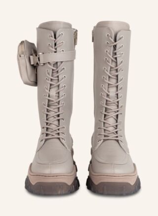 Bronx Plateau-Schnürboots Damen, Grau