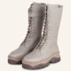 Bronx Plateau-Schnürboots Damen, Grau