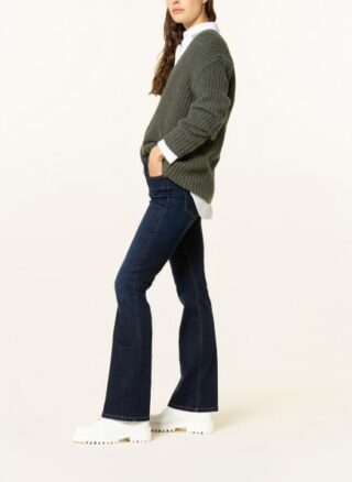 CAMBIO Paris Flared Leg Jeans Damen, Blau