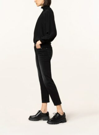 CAMBIO Piper Short 7/8 Slim Fit Jeans Damen, Schwarz