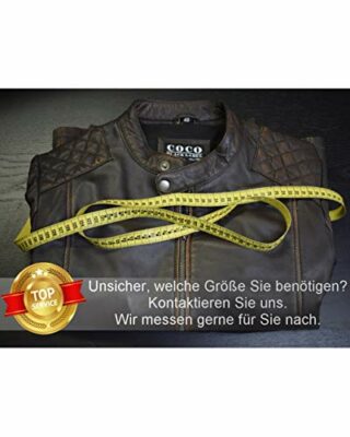 CBL Lina Ledermantel Damen, Schwarz