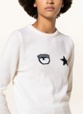 CHIARA FERRAGNI Eyestar Pullover Damen, Weiß