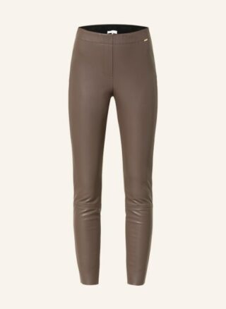 CINQUE Cistretch in Lederoptik Lederleggings Damen, Braun