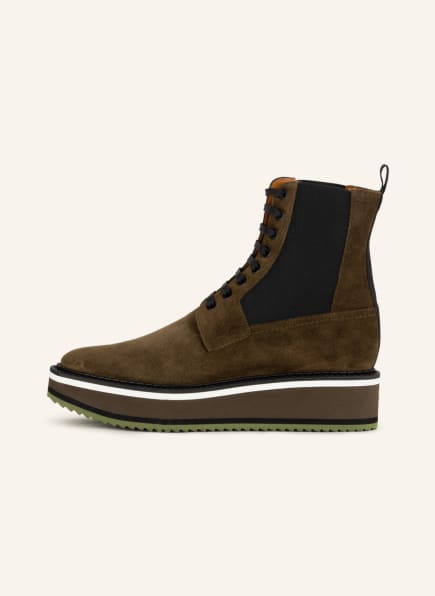 CLERGERIE Brendy Schnürboots Damen, Grün CLERGERIE Brendy Schnürboots Damen, Grün