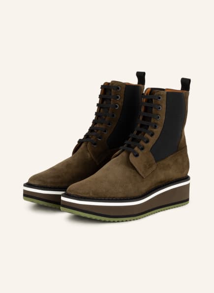 CLERGERIE Brendy Schnürboots Damen, Grün CLERGERIE Brendy Schnürboots Damen, Grün