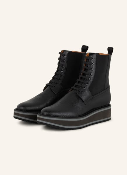 CLERGERIE Brendy Schnürboots Damen, Schwarz CLERGERIE Brendy Schnürboots Damen, Schwarz
