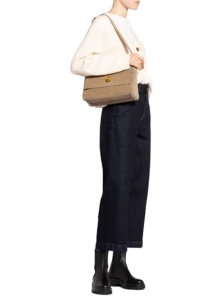 COCCINELLE Schultertasche Damen, Beige
