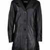 COCO BLACK LABEL since1989 Murio Ledermantel Damen, Schwarz