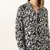 Calvin Klein Blusenshirt Damen, Schwarz