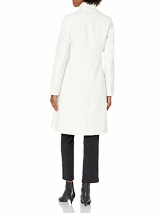 Calvin Klein Close Skirted Wollmantel Damen, Weiß