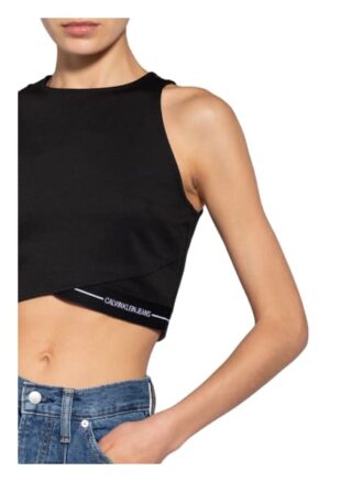Calvin Klein Jeans Top Damen, Schwarz