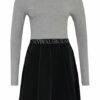 Calvin Klein Jeans im Materialmix Hängerkleid Damen, Grau