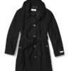 Calvin Klein Plus Sized Wollmantel Damen, Schwarz
