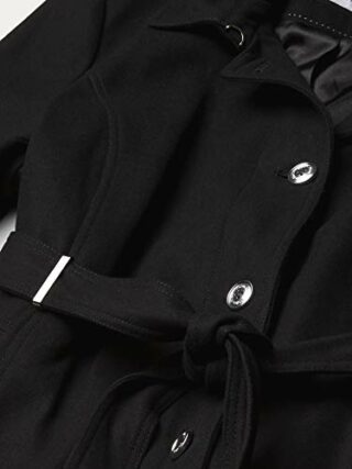 Calvin Klein Plus Sized Wollmantel Damen, Schwarz