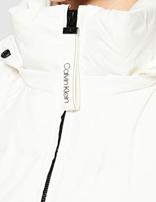 Calvin Klein Real Steppmantel Damen, Weiß