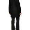 Calvin Klein Wool Asymmetrical Coat Wollmantel Damen, Schwarz