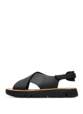 Camper Oruga Riemchensandalen Damen, Schwarz