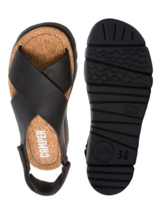 Camper Oruga Riemchensandalen Damen, Schwarz