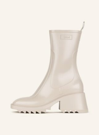 Chloé Betty Biker Boots Damen, Weiß