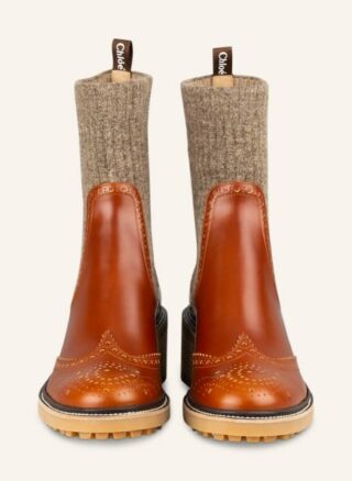 Chloé Biker Boots Damen, Braun