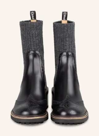 Chloé Biker Boots Damen, Schwarz