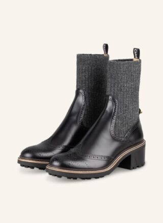 Chloé Biker Boots Damen, Schwarz