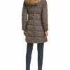 Cole Haan Taffeta Quilted Daunenmantel Damen, Braun
