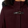 Cole Haan Wool Twill Coat Damen, Rot