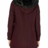 Cole Haan Wool Twill Coat Damen, Rot