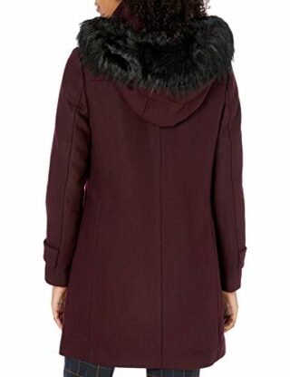 Cole Haan Wool Twill Coat Damen, Rot
