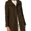 Cole Haan Wool Twill Wollmantel Damen, Braun