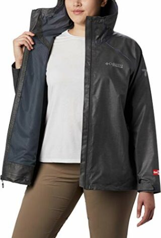 Columbia Outdry Ex Charcoal Heathe Regenjacke Damen, Schwarz