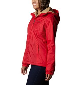 Columbia Switchback Faux Sherpa Lined Regenjacke Damen, Rot