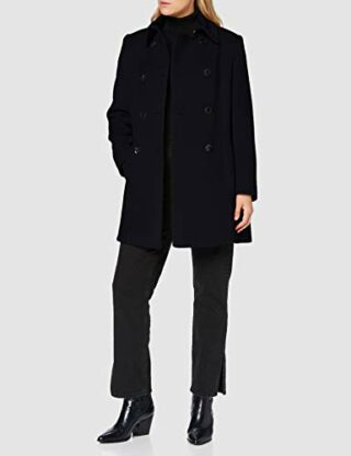 Daniel Hechter 680 Wollmantel Damen, Schwarz