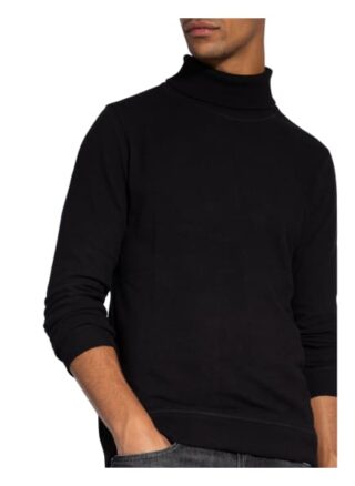 Denham Tab Rollkragenpullover Herren, Schwarz