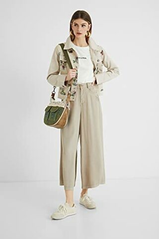 Desigual Jeansjacke Damen, Beige