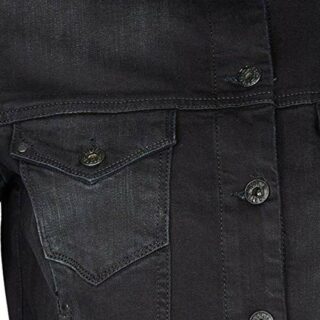 Diesel Gioen-R Giacca Jeansjacke Damen, Schwarz