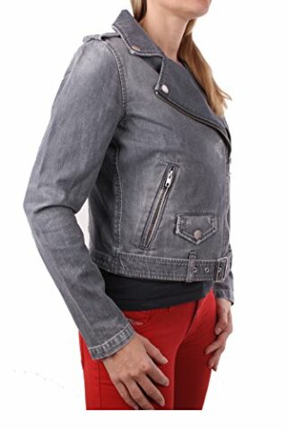 Diesel R-Lupus Giacca Jeansjacke Damen, Grau